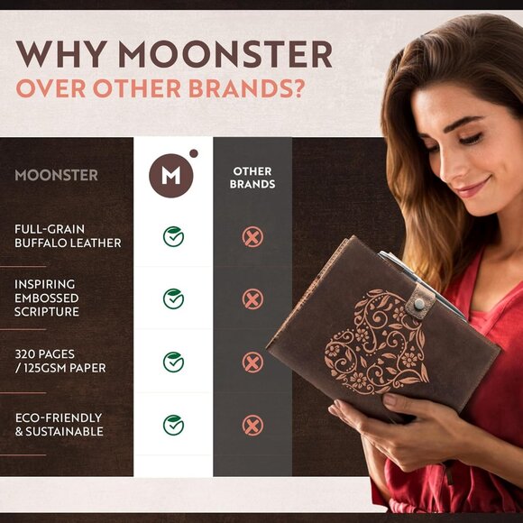 Refillable Leather Journal Embossed Heart Shape Cover Design Journals with Pen – - Picture 5 of 8